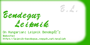 bendeguz leipnik business card